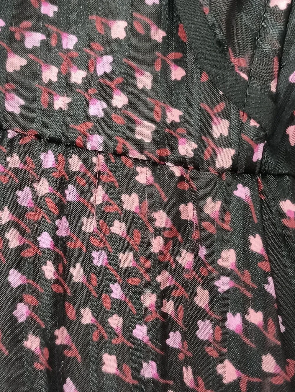 Kate Spade Floral Print Midi Dress Size 4 Viscose Silk Tie Back Feminine Defect